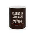 Fluent in Coffee & Sarcasm — Gen X Mug (15oz)